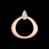 Anhänger, 18 K Rotgold, Diamanten