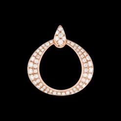 Anhänger, 18 K Rotgold, Diamanten
