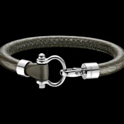 Armband, Alligatorleder, Edelstahl