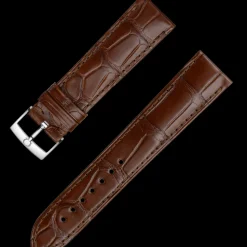 Braunes Alligatorlederarmband mit Dornschließe
