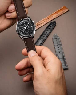 Braunes Lederarmband mit Dornschließe