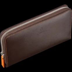 Brieftasche, Braun/Orange