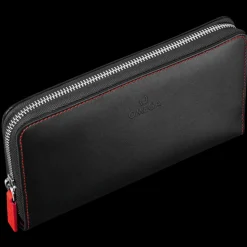 Brieftasche, Schwarz / rot