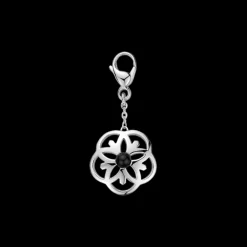 Charm, 18 K Weißgold, Onyx‑Kugel