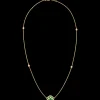 Collier, 18 K Gelbgold, Malachit