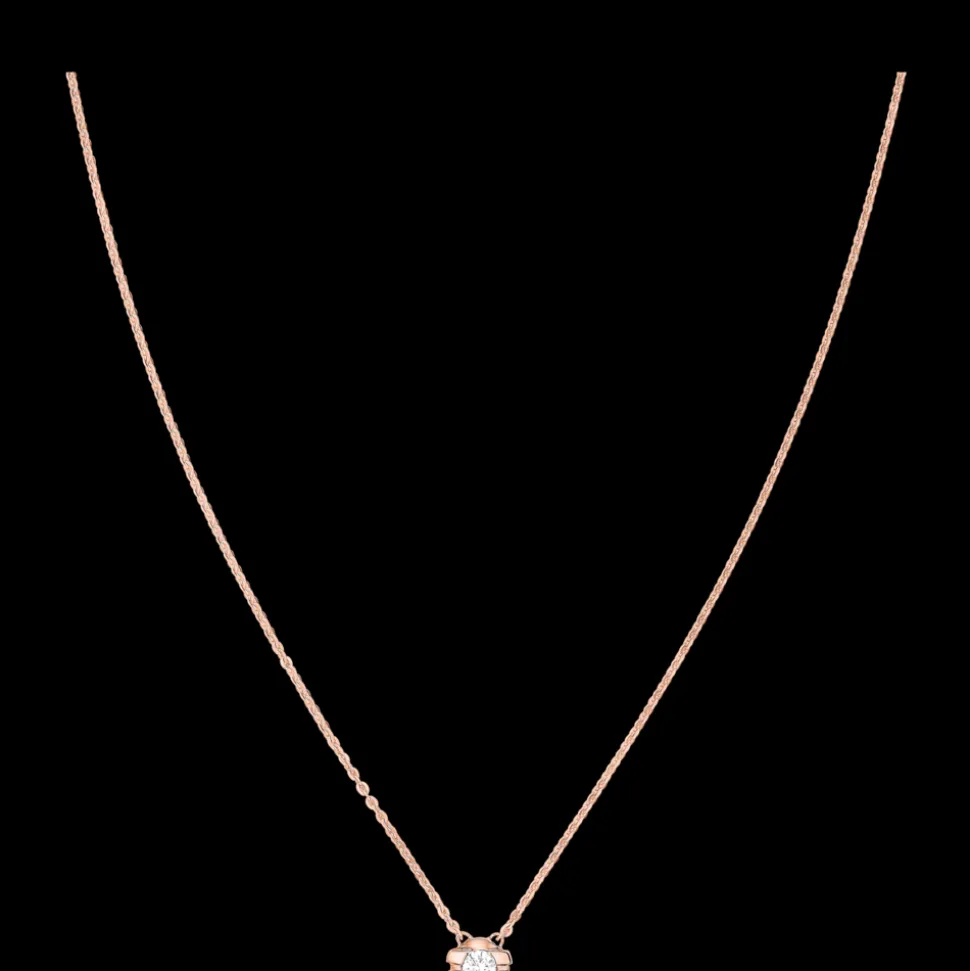 Collier, 18 K Rotgold, Diamanten