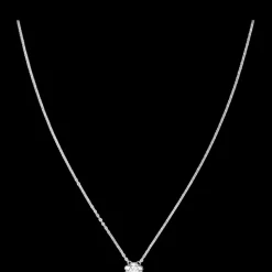 Collier, 18 K Weißgold, Diamanten