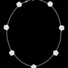 Collier, 18 K Weißgold, Perlmutt