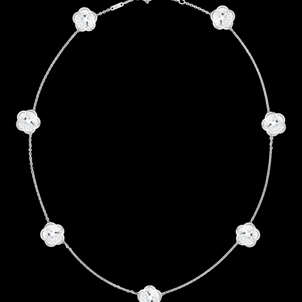 Collier, 18 K Weißgold, Perlmutt
