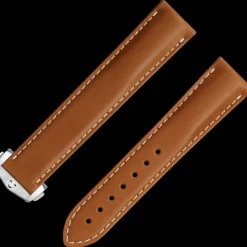 Goldbraunes Lederarmband mit Faltschließe
