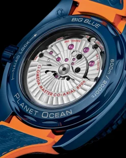 45,5 mm, Blaue Keramik mit Kautschukband