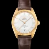 39 mm, Gelbgold mit Lederarmband