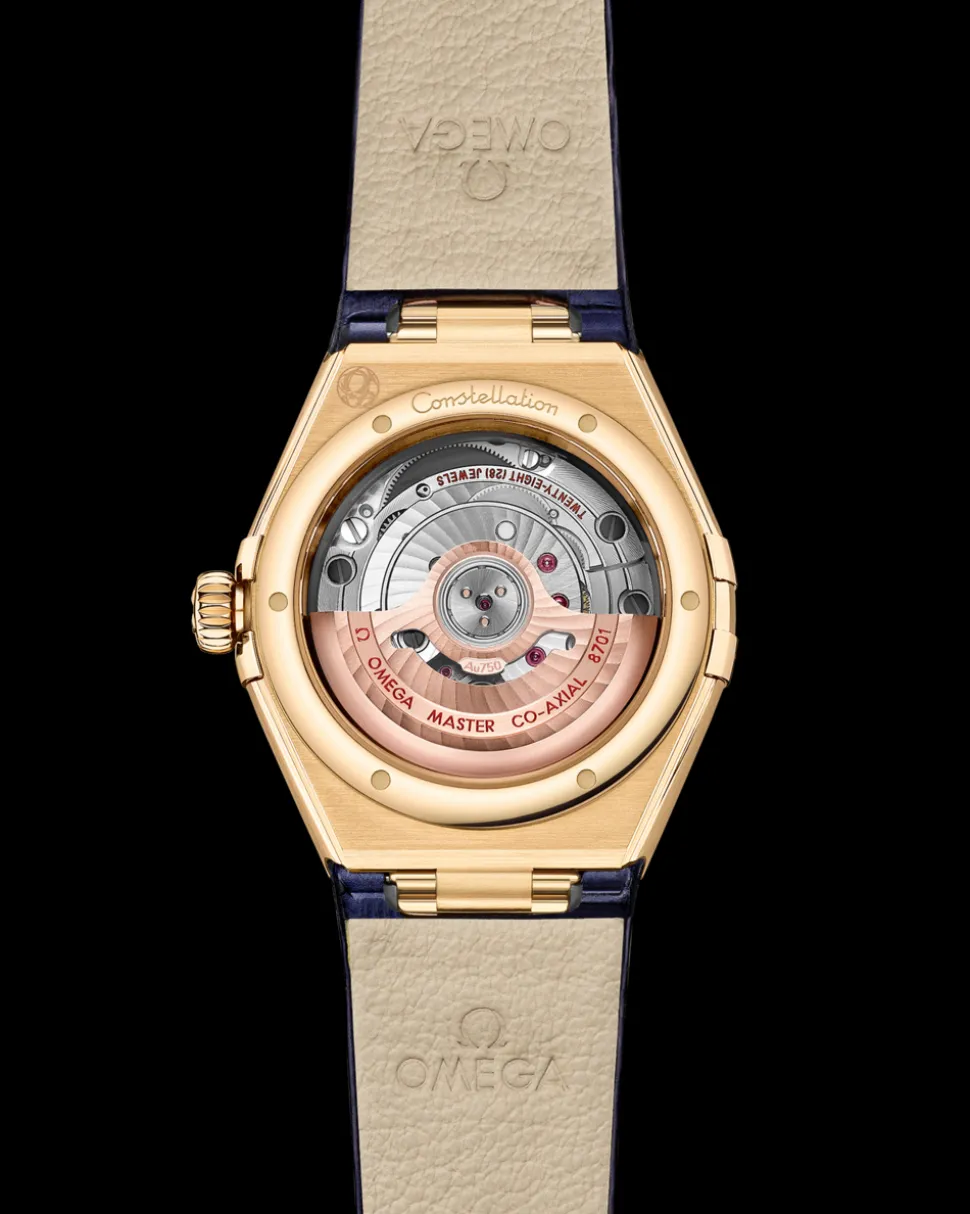 29 mm, Gelbgold mit Lederarmband