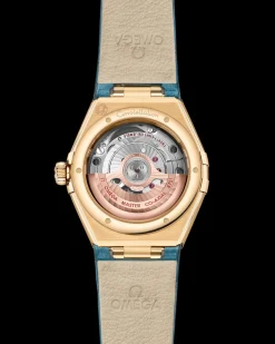 29 mm, Gelbgold mit Lederarmband