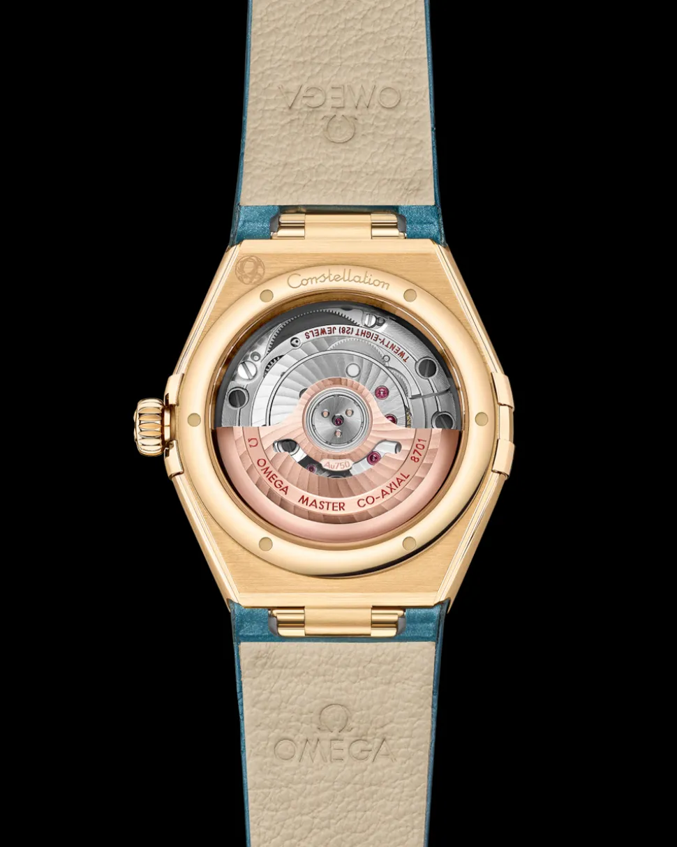29 mm, Gelbgold mit Lederarmband