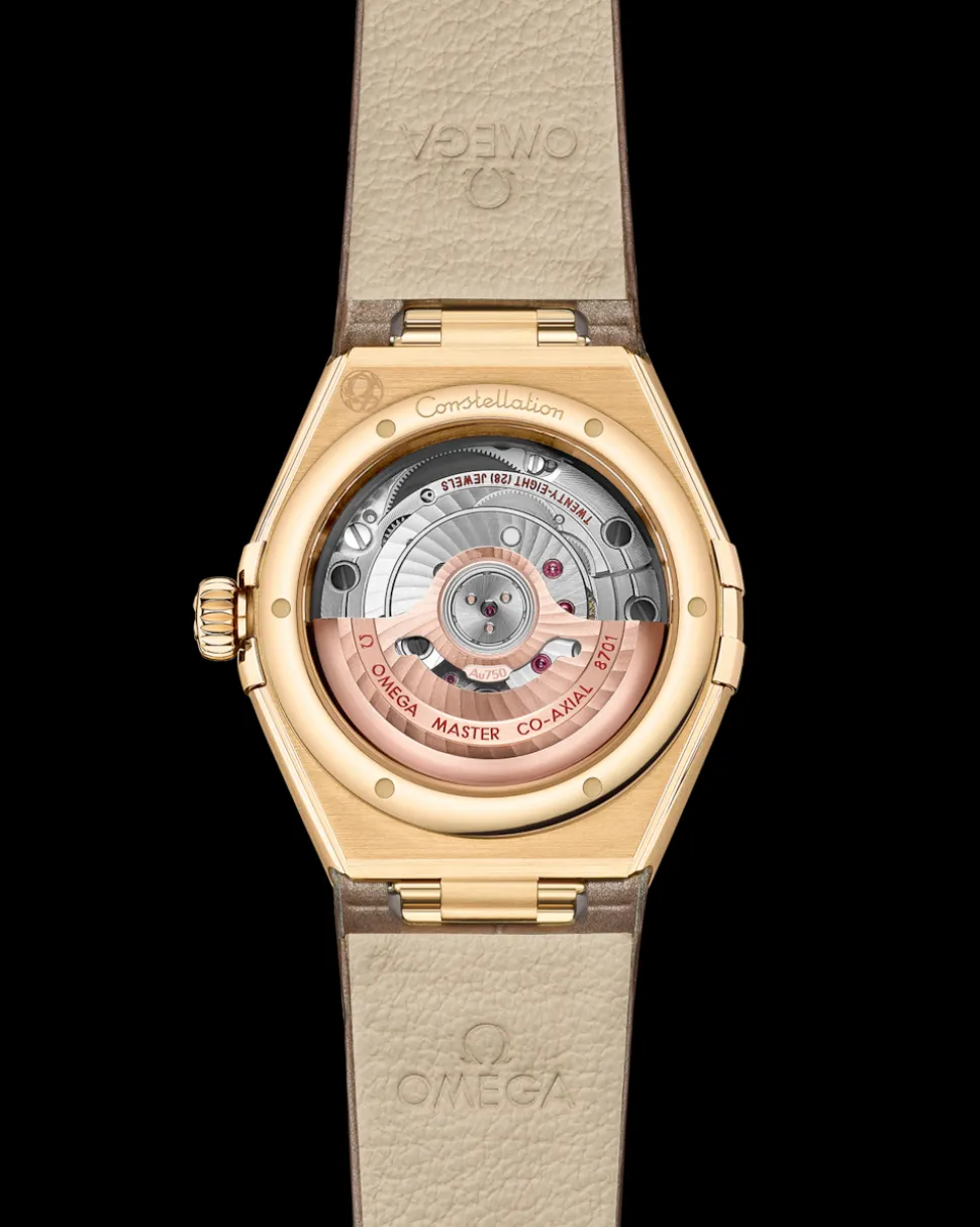 29 mm, Gelbgold mit Lederarmband