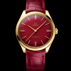 40 mm, Gelbgold mit Lederarmband