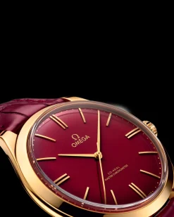 40 mm, Gelbgold mit Lederarmband