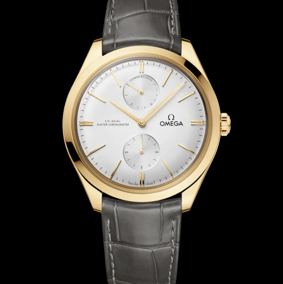 40 mm, Gelbgold mit Lederarmband