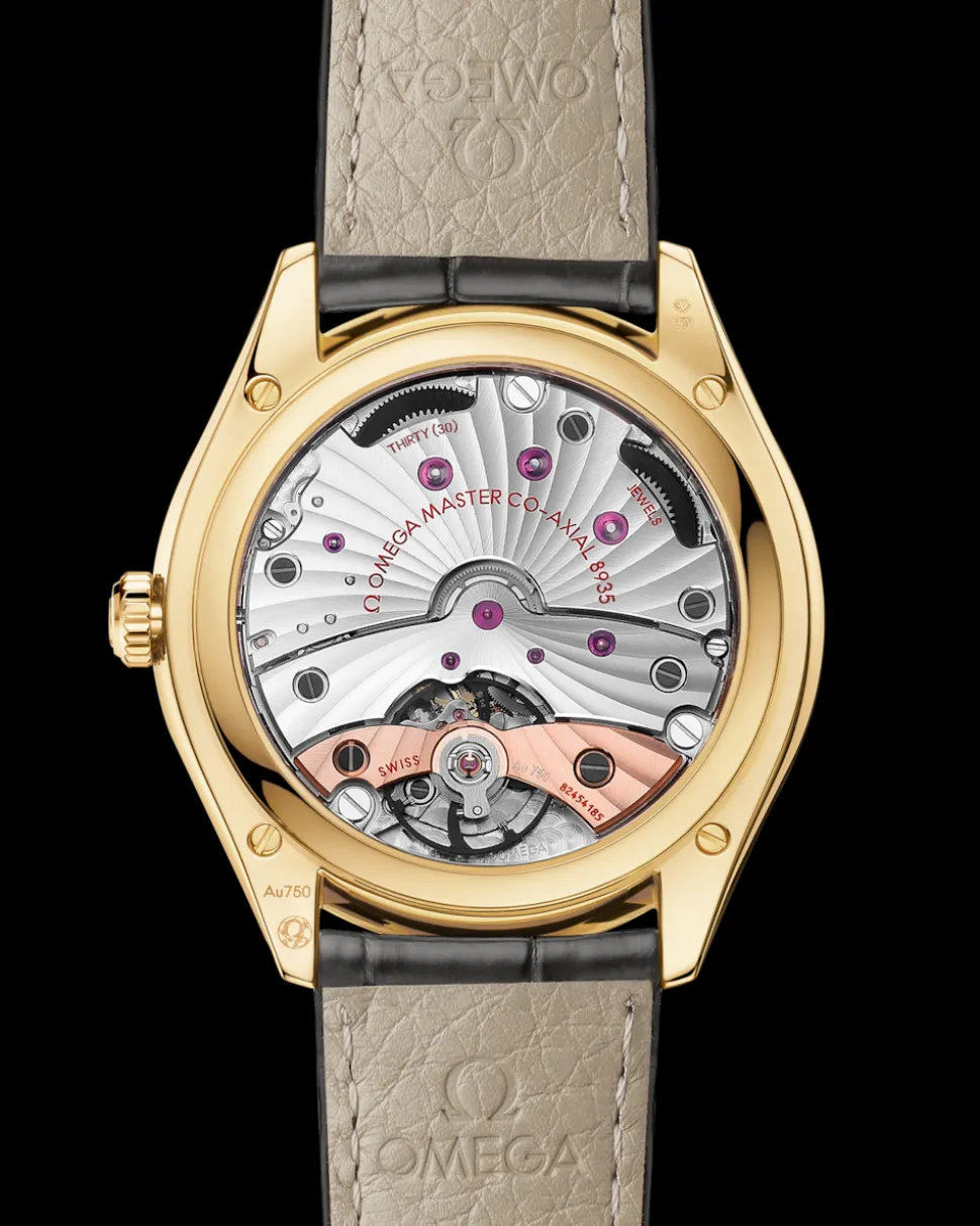 40 mm, Gelbgold mit Lederarmband