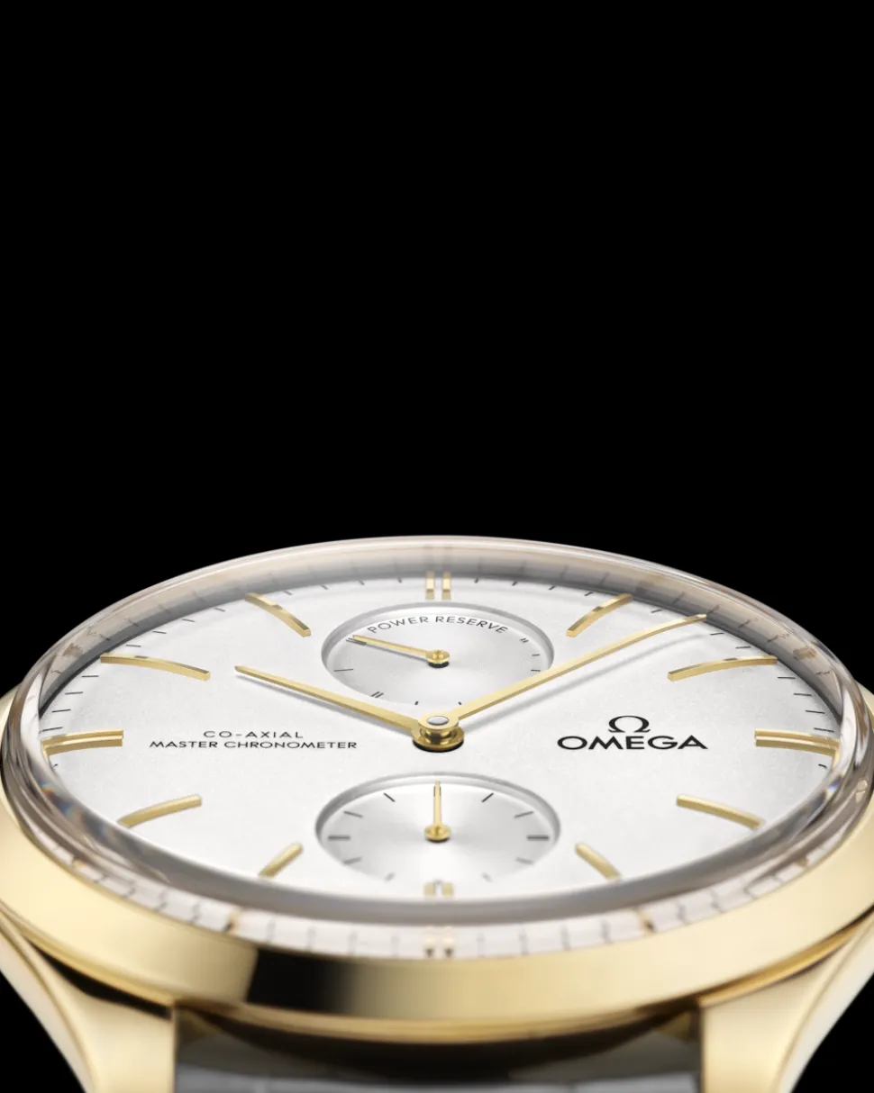 40 mm, Gelbgold mit Lederarmband