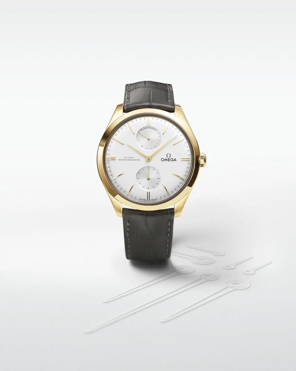 40 mm, Gelbgold mit Lederarmband