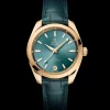 34 mm, Moonshine™‑Gold mit Lederarmband