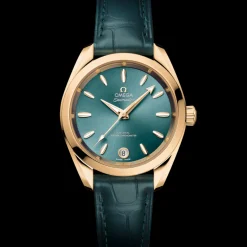 34 mm, Moonshine™‑Gold mit Lederarmband