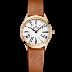 26 mm, Moonshine™‑Gold mit Lederarmband