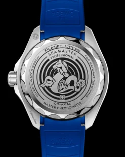 45,5 mm, O‑MEGASTEEL mit Kautschukband