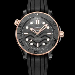 43,5 mm, Schwarze Keramik mit Kautschukband