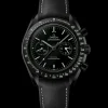 44,25 mm, Schwarze Keramik mit Lederarmband