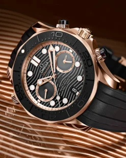 44 mm, Sedna™‑Gold mit Kautschukband