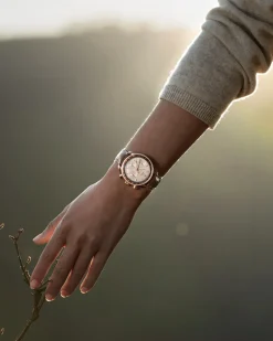 38 mm, Sedna™‑Gold mit Lederarmband