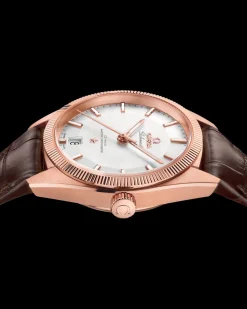 39 mm, Sedna™‑Gold mit Lederarmband