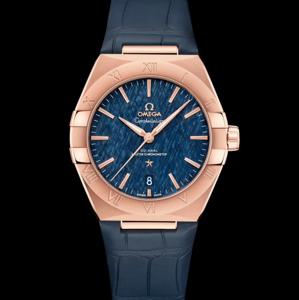 39 mm, Sedna™‑Gold mit Lederarmband