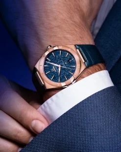 39 mm, Sedna™‑Gold mit Lederarmband