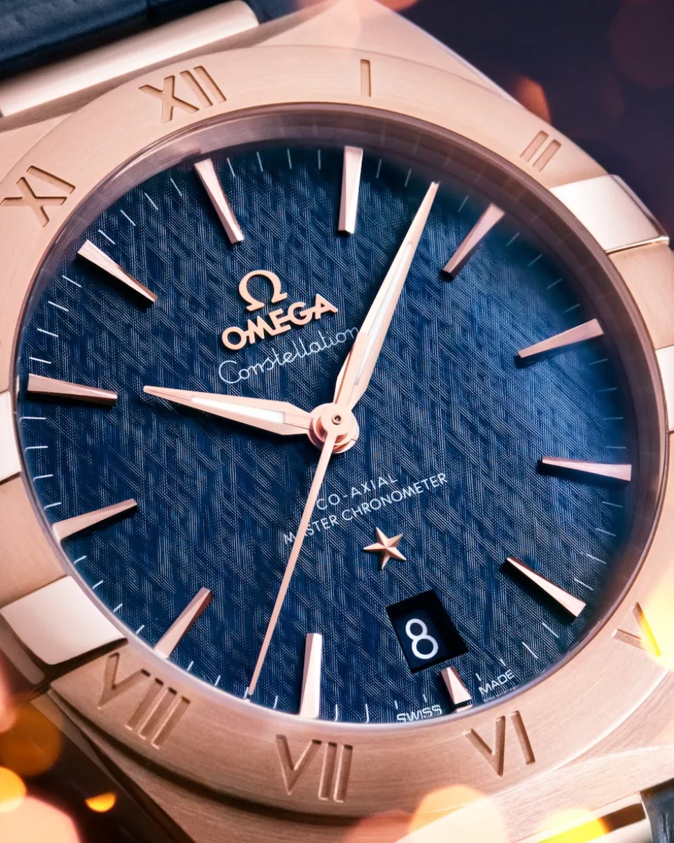 39 mm, Sedna™‑Gold mit Lederarmband
