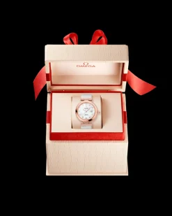 34 mm, Sedna™‑Gold mit Lederarmband