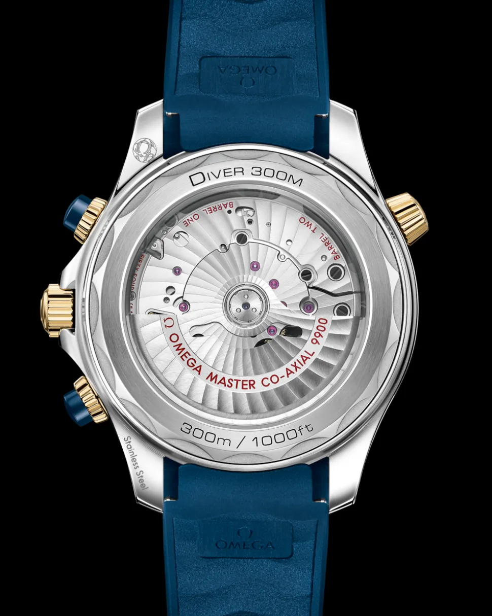 44 mm, Stahl ‑ Gelbgold mit Kautschukband