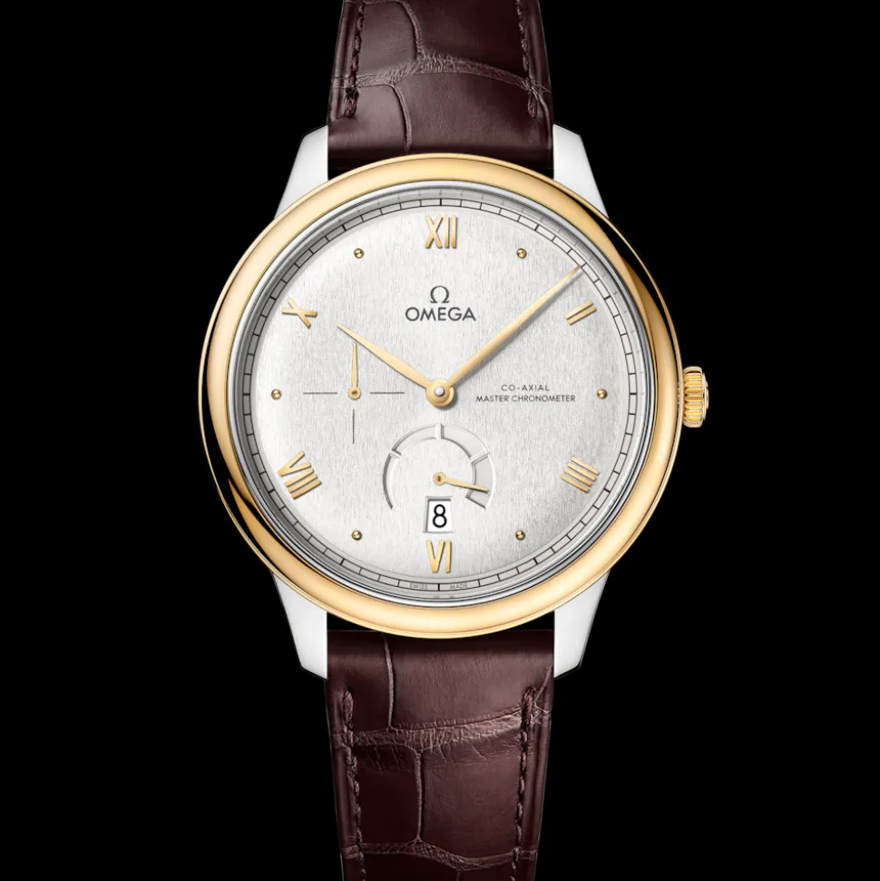 41 mm, Stahl ‑ Gelbgold mit Lederarmband