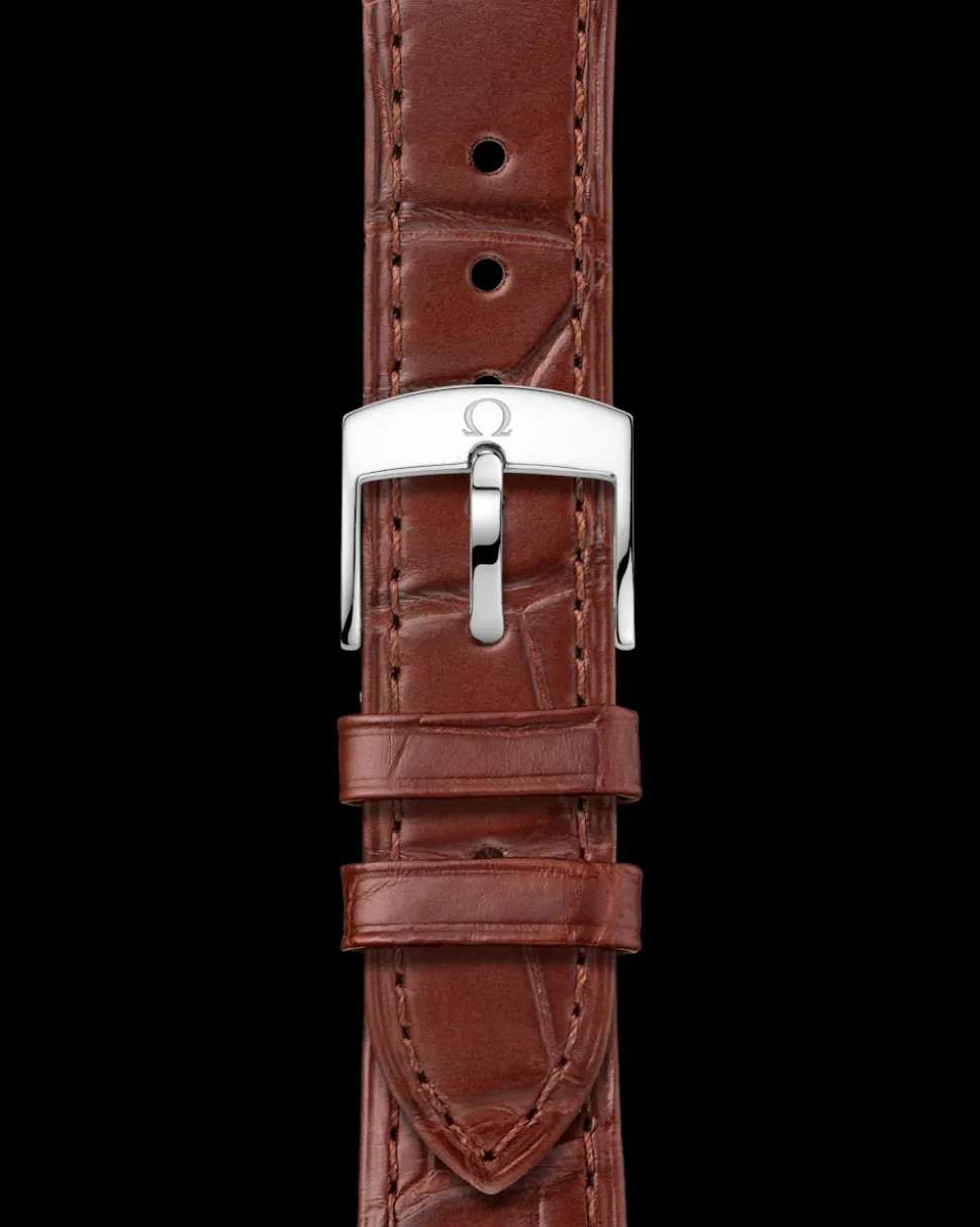 41 mm, Stahl ‑ Gelbgold mit Lederarmband