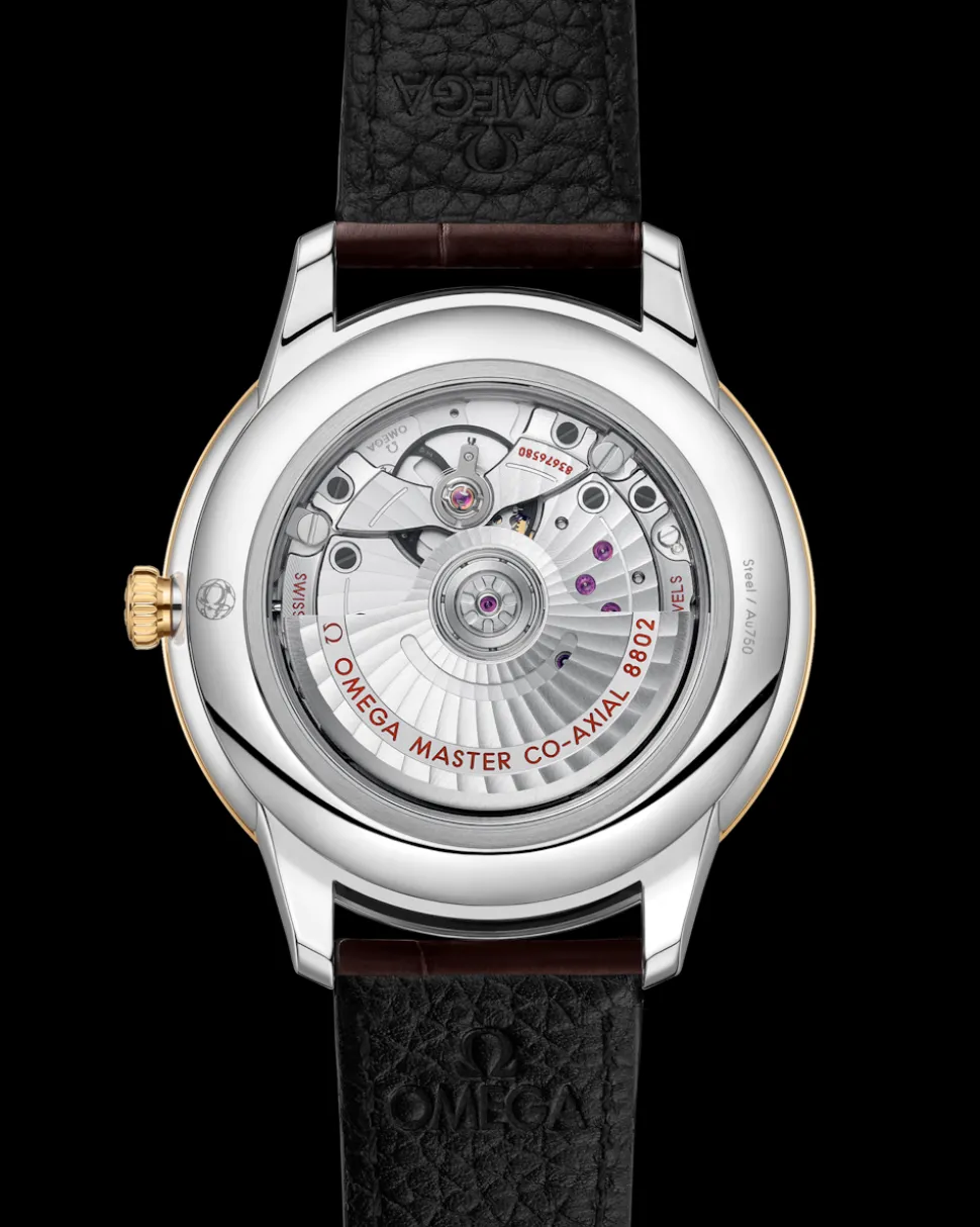 41 mm, Stahl ‑ Gelbgold mit Lederarmband