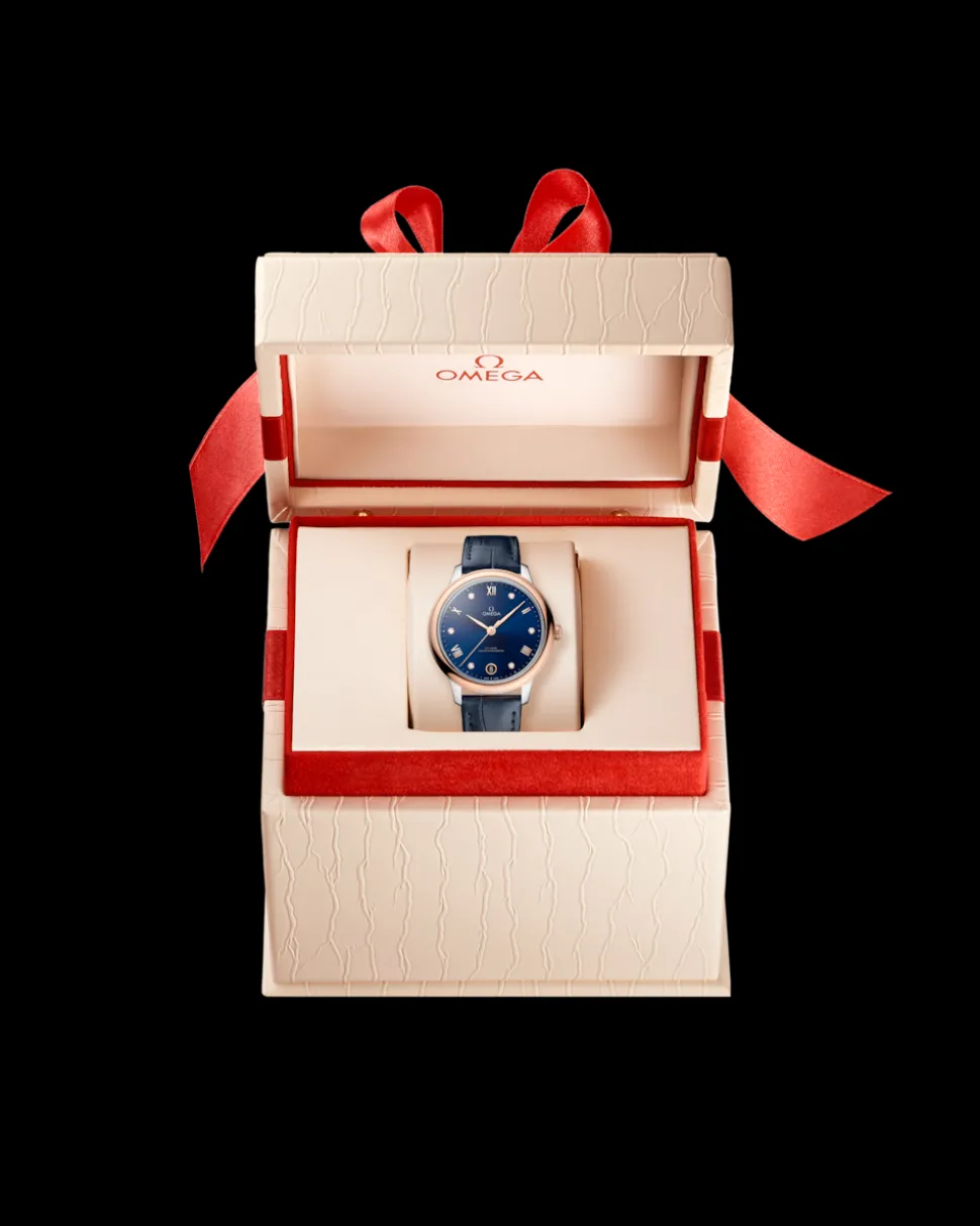 34 mm, Stahl ‑ Sedna™‑Gold mit Lederarmband