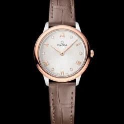 27,5 mm, Stahl ‑ Sedna™‑Gold mit Lederarmband