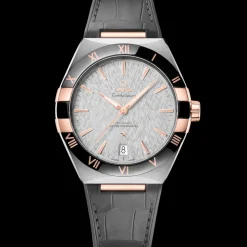 41 mm, Stahl ‑ Sedna™‑Gold mit Lederarmband