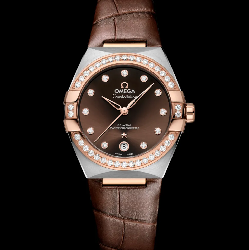 36 mm, Stahl ‑ Sedna™‑Gold mit Lederarmband