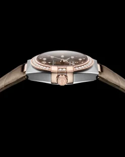 36 mm, Stahl ‑ Sedna™‑Gold mit Lederarmband