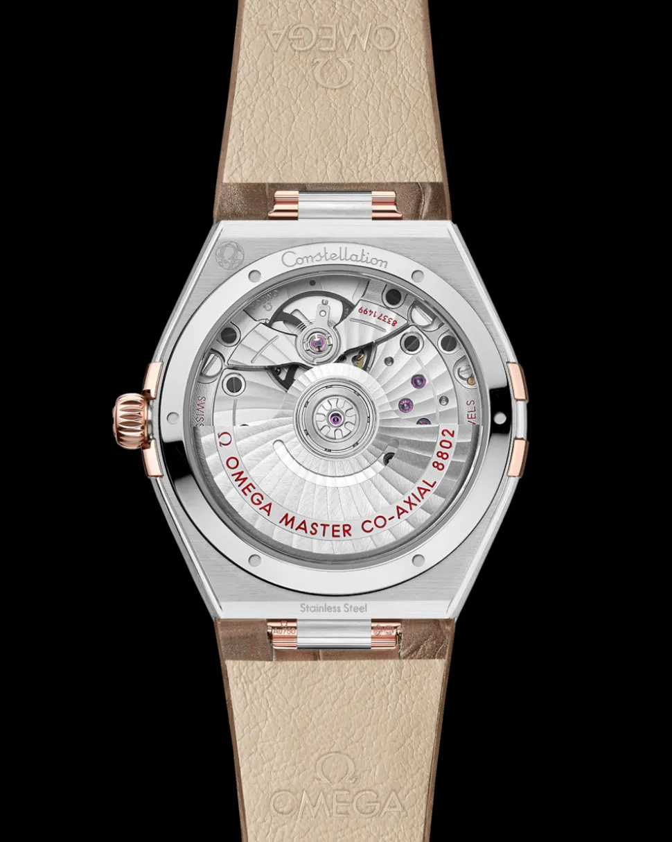 34 mm, Stahl ‑ Sedna™‑Gold mit Lederarmband