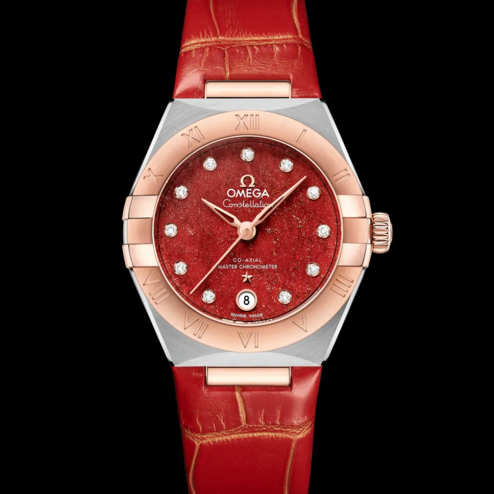 29 mm, Stahl ‑ Sedna™‑Gold mit Lederarmband
